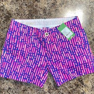 Lilly Pulitzer The Callahan Shorts Mandevilla Pink Slathouse Stripe - Size 00